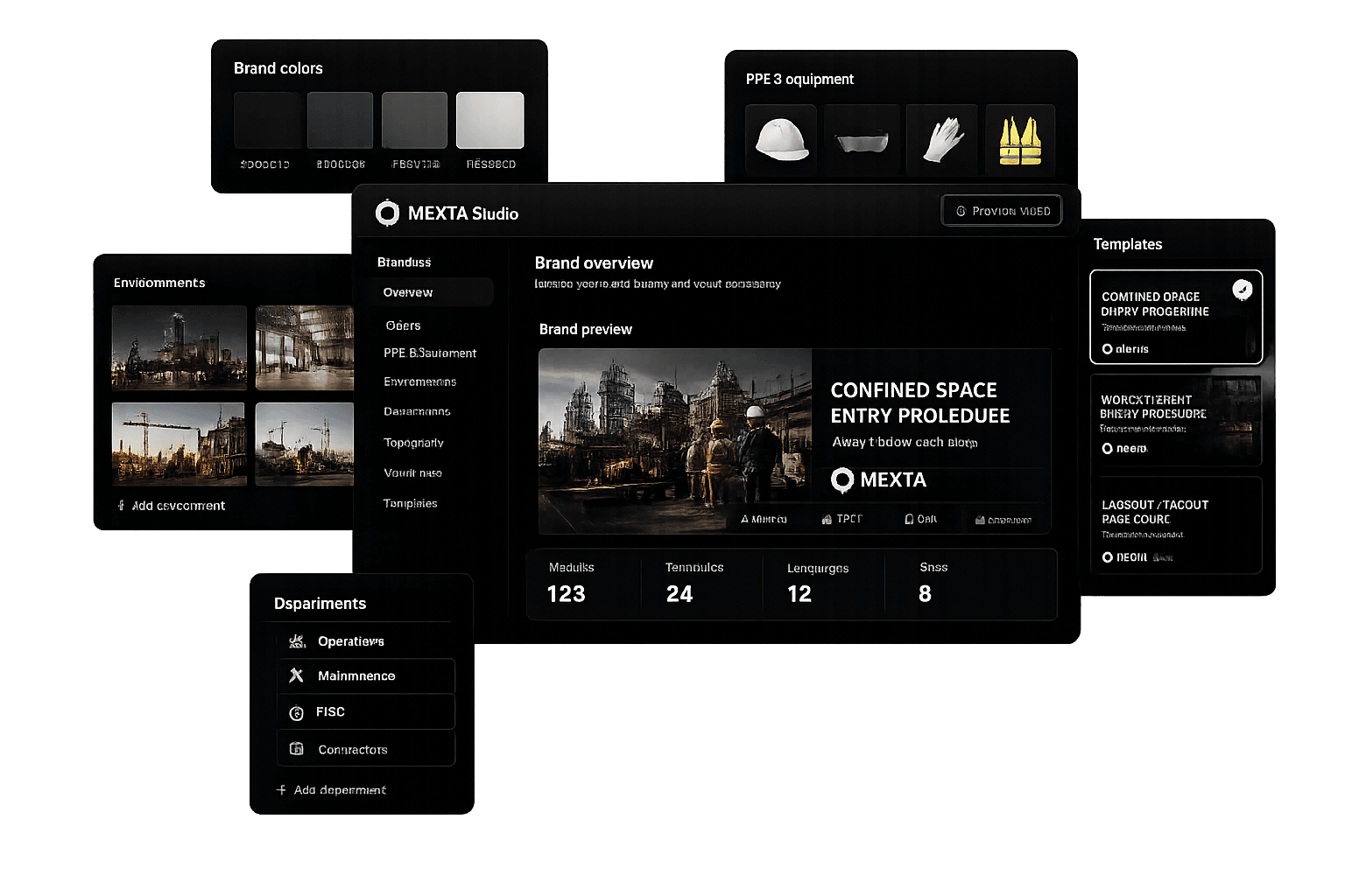 MEXTA brand kit controls for company training videos
